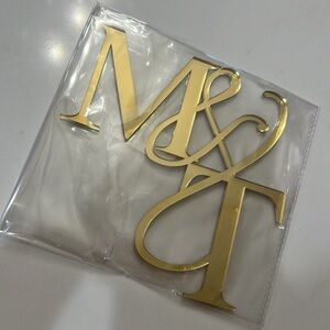 Acrylic Mirror Gold Cake Charm ✨